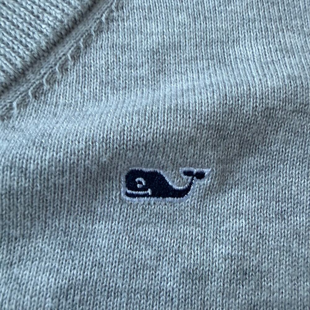 Vineyard Vines Gray Pullover V-neck Knit Sweater Sz S Preppy Spring Chic Minimal - Picture 6 of 8